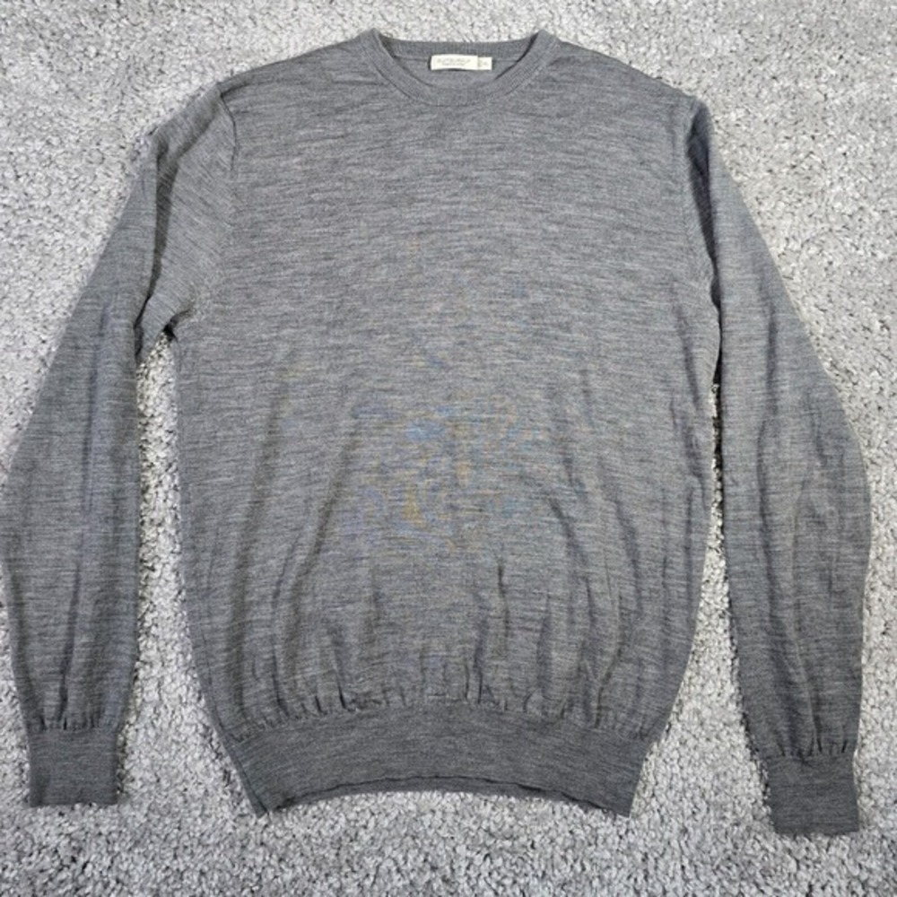 Suitsupply‎ Merino Wool Sweater Mens XL Grey Crewneck Lightweight Minimalist